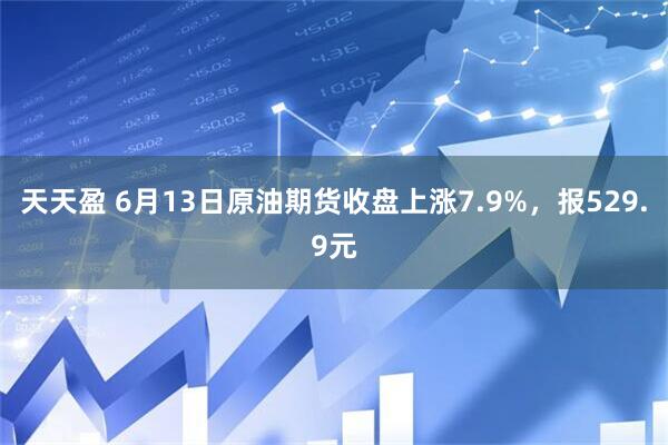 天天盈 6月13日原油期货收盘上涨7.9%，报529.9元