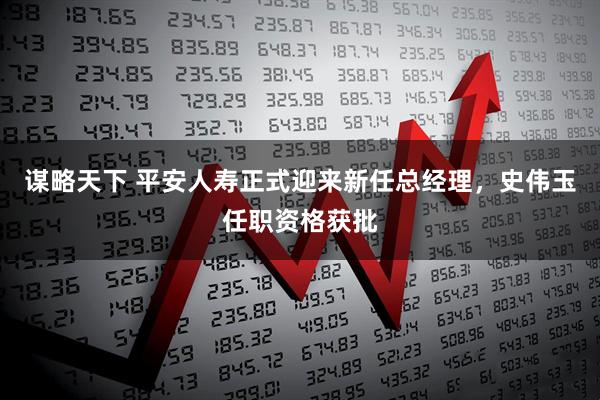 谋略天下 平安人寿正式迎来新任总经理，史伟玉任职资格获批